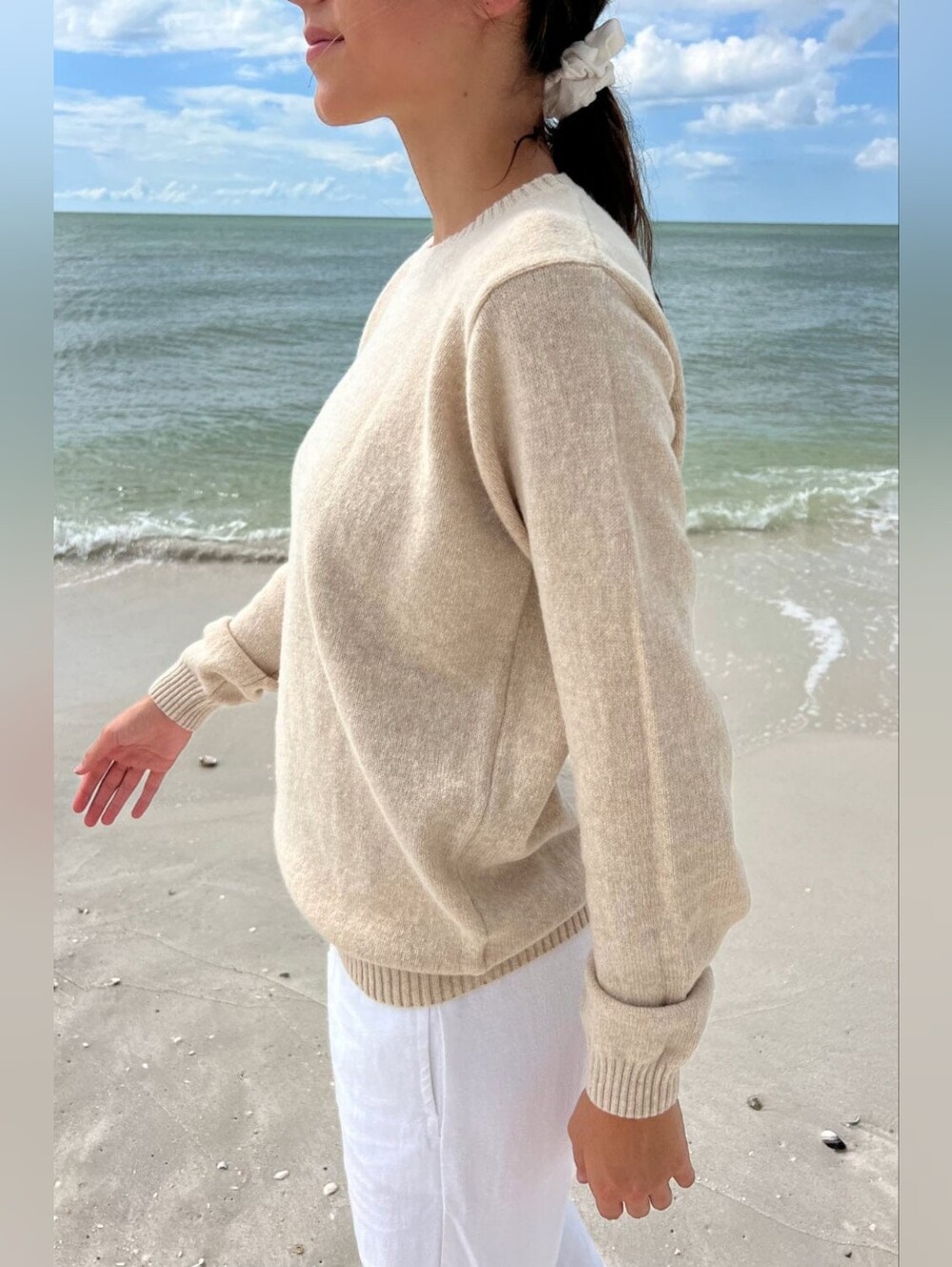 Brandy Melville Martha 80% Wool Sweater M/L In Oatmeal